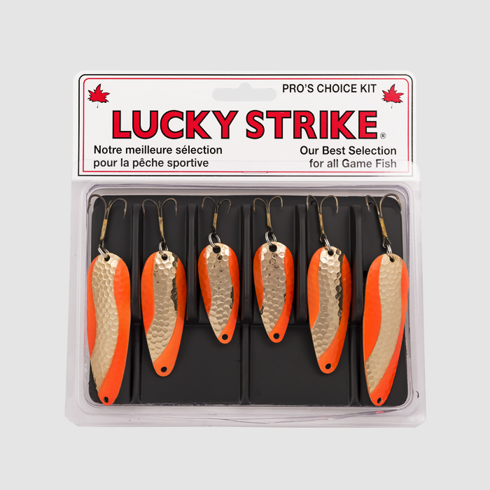 Lure Kit - Hammered Orange Gold Devil Bait (6 Pack) - Lucky Strike