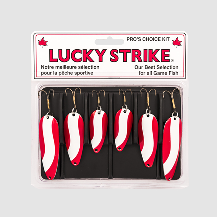 Lure Kit - Red & White Devil Bait (6 Pack) - Lucky Strike Bait