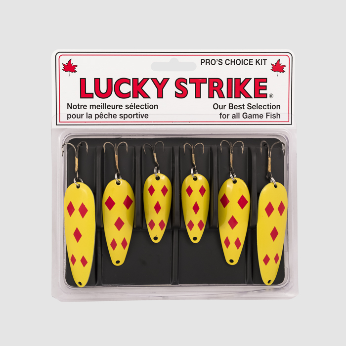 Lure Kit - Yellow Red Diamond Devil Bait (6 Pack) - Lucky Strike Bait Works  Ltd. Lucky Strike Bait Works Ltd.
