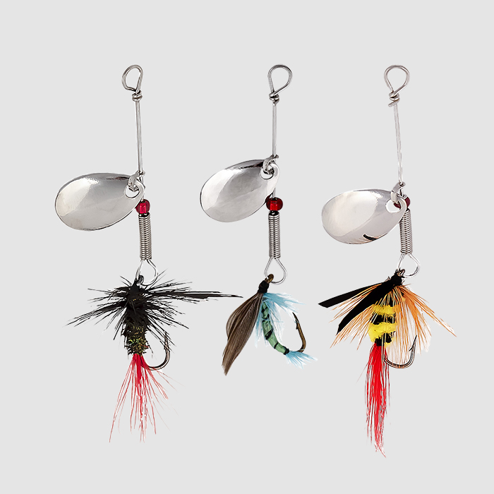Spinner with Fly (3 per pack) - Lucky Strike Bait Works Ltd. Lucky Strike  Bait Works Ltd.